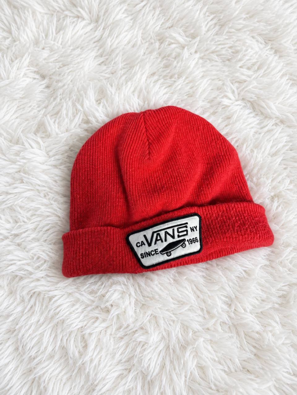 Vans Unisex Red Beanie Hat